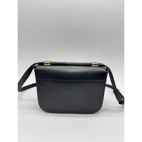 DEMELLIER London Large Vancouver smooth leather women's crossbody bag- Black - Picture 10 of 16